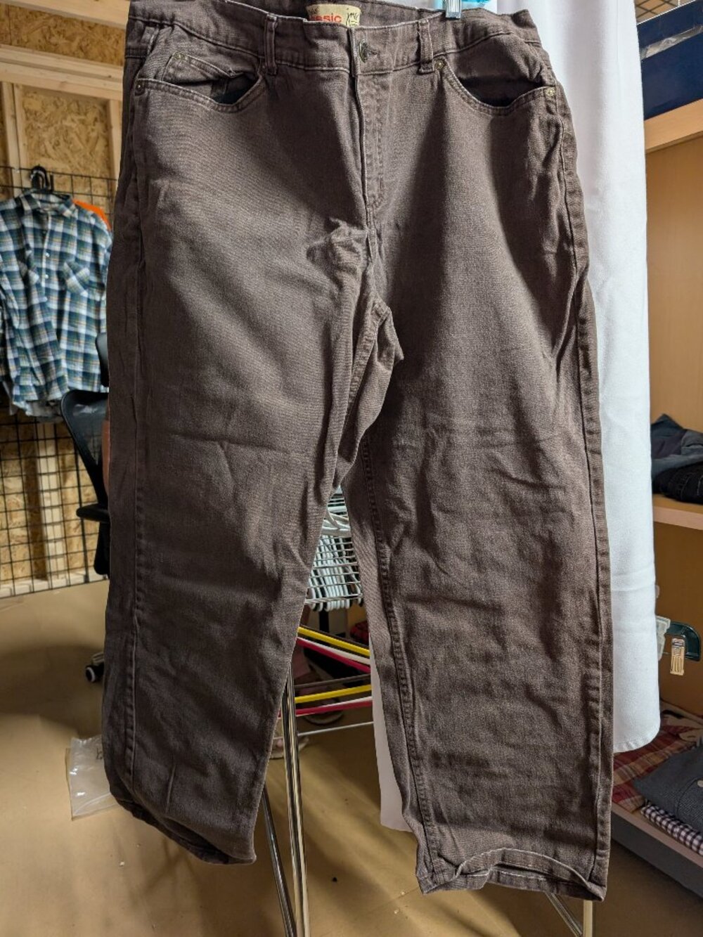 JMS Classic Denim Stretch Jeans 22W Falcon Brown